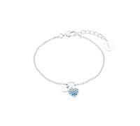 s.Oliver Armband 925 Sterling Silber Mädchen Kinder Armschmuck, mit Zirkonia synth., 14+2 cm, Silber, Herz, Kommt in Schmuck Geschenk Box, 2036454