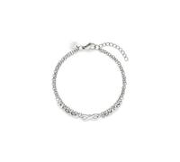 s.Oliver Bracelet - Elegantes Armband aus poliertem Edelstahl - silber - Rolokette verstellbar bis 21 cm - wasserfest & hautfreundlich