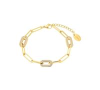 s.Oliver Armband Edelstahl Damen Armschmuck, 17+3 cm, Gold, Kommt in Schmuck Geschenk Box, 2037987