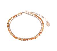 s.Oliver Armband Edelstahl Damen Armschmuck, mit Aventurin, 16+4 cm, Roségold, Kommt in Schmuck Geschenk Box, 2037979