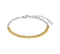 s.Oliver Armband Edelstahl Damen Armschmuck, mit Glas, 16+4 cm, Gold, Kommt in Schmuck Geschenk Box, 2032543