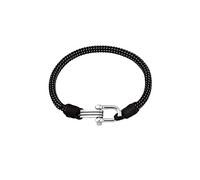 s.Oliver 2033918 Herren-Armband Schwarz Textil / Edelstahl 19.5 cm