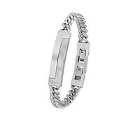 s.Oliver Armband Edelstahl Herren Armschmuck, 20+1,5 cm, Silber, Kommt in Schmuck Geschenk Box, 2024254