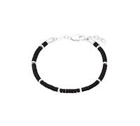 Armband S.OLIVER "2033927" Armbänder Gr. Edelstahl, schwarz (edelstahlfarben, schwarz, schwarz) Herren Hochzeitsmode mit Achat (68860332-0)