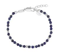 s.Oliver Armband Edelstahl Herren Armschmuck, mit Lapis, 20+3 cm, Blau, Kommt in Schmuck Geschenk Box, 2031483