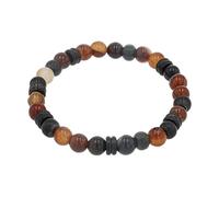 s.Oliver Armband Edelstahl Jungen Kinder Armschmuck, mit Steel Beads, Achat, 15 cm, Braun, Kommt in Schmuck Geschenk Box, 2039724