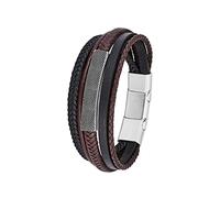 s.Oliver Herren Armband 2026110 ID Leder Edelstahl