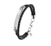 s.Oliver Armband Edelstahl Leder Herren Armschmuck, Kommt in Schmuck Geschenk Box