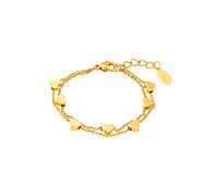 Armband S.OLIVER JUNIOR "Herzen, 2036451" Armbänder Gr. Edelstahl, gelb (gelbgoldfarben) Mädchen Mädchenschmuck Edelstahl (82981445-0)