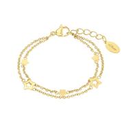 s.Oliver Armband Edelstahl Mädchen Kinder Armschmuck, 14+2 cm, Gold, Stern, Kommt in Schmuck Geschenk Box, 2036452