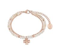 s.Oliver 2018361 Damen Armband Kleeblatt Edelstahl Rose 20 cm