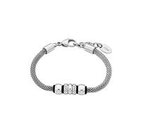s.Oliver Armband für Damen mit Kristallen von Swarovski, Edelstahl, Länge: 18-21 cm