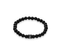 s.Oliver Armband Jungen - Armband aus Beads - Schwarz -17 cm - wasserfest & hautfreundlich