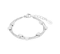 s.Oliver Armband mit Herzen für Mädchen, Edelstahl, Länge: 14-16 cm
