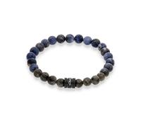 s.Oliver Armband Jungen - Armband aus Beads - Blau/Grau -17 cm - wasserfest & hautfreundlich