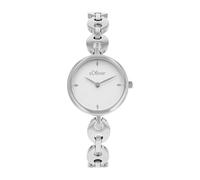 s.Oliver Armbanduhr Damen Quarzuhr Analog, mit Edelstahl Armband, Silber, 5 bar Wasserdicht, Kommt in Uhren Geschenk Box, 2038585