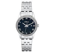 s.Oliver Armbanduhr Damen Quarzuhr Analog, mit Edelstahl Armband, Wasserdicht, Kommt in Uhren Geschenk Box