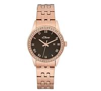 s.Oliver Armbanduhr Damen Quarzuhr Analog, mit Edelstahl Armband, Wasserdicht, Kommt in Uhren Geschenk Box