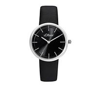 s.Oliver Armbanduhr Damen Quarzuhr Analog, mit Leder Armband, Wasserdicht, Kommt in Uhren Geschenk Box