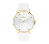 s.Oliver Armbanduhr Damen Quarzuhr Analog, mit Leder Armband, Wasserdicht, Kommt in Uhren Geschenk Box