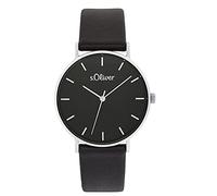 s.Oliver Armbanduhr Damen Quarzuhr Analog, mit Leder Armband, Wasserdicht, Kommt in Uhren Geschenk Box