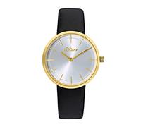 s.Oliver Armbanduhr Damen Quarzuhr Analog, mit Leder Armband, Wasserdicht, Kommt in Uhren Geschenk Box
