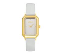 s.Oliver Armbanduhr Damen Quarzuhr Analog, mit Leder Armband, Weiß, 3 bar Wasserdicht, Kommt in Uhren Geschenk Box, 2035438