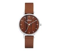 s.Oliver Armbanduhr Damen Quarzuhr Analog, mit Leder/Nylon Armband, Kommt in Uhren Geschenk Box