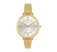 s.Oliver Armbanduhr Damen Quarzuhr Analog, mit Leder/Nylon Armband, Kommt in Uhren Geschenk Box