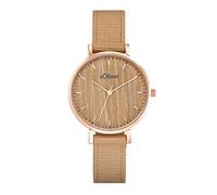 s.Oliver Armbanduhr Damen Quarzuhr Analog, mit Nylon Armband, Braun, 3 bar Wasserdicht, Kommt in Uhren Geschenk Box