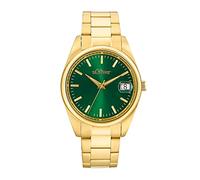 s.Oliver Armbanduhr Herren Quarzuhr Analog, mit Edelstahl Armband, Gold, 5 bar Wasserdicht, Kommt in Uhren Geschenk Box, 2033530