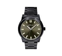 s.Oliver Armbanduhr Herren Quarzuhr analog, mit Edelstahl Armband, Silber, 5 bar wasserfest, Kommt in Uhren Geschenk Box, 2036556