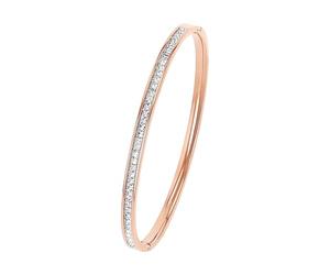 s.Oliver Armreif Edelstahl Damen Armschmuck, mit Kristall, Kommt in Schmuck Geschenk Box