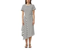 Asymmetrisches Jerseykleid mit Raffung 44 schwarz|weiß 2178990.99G2.44