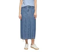 s.Oliver Ausgestellter Midirock aus Denim mit ausgefranstem Saum