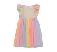Ausgestelltes Kleid aus Mesh in Regenbogenfarben 134 pink|mehrfarbig 2162171.41A3.134