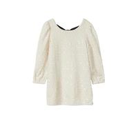 Ausgestelltes Samtkleid mit Pailletten, Cut-Out und Schleife 128 creme 2173302.0406.128