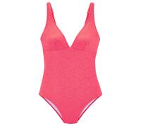 Badeanzug S.OLIVER "Olivia", Damen, Gr. 38, Cup A/B, pink, Obermaterial: 94% Polyester, 6% Elasthan. Futter: 90% Polyester, 10% Elasthan, Strukturmuster, Badeanzüge Badeanzug, Mit Muschelstruktur (444