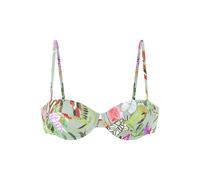 Bikini-Top mit Bügeln und Blumenmuster 42D grün|mehrfarbig 6009488.7743.42D