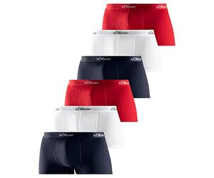 s.Oliver - Basic - Hip-Short/Pant - 6er Pack (XL Rot/Dunkelblau/Weiß)