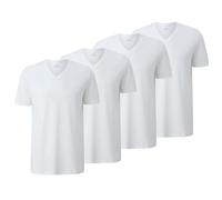 s.Oliver Basic-T-Shirt aus Baumwolle im 2er-Pack (DE/NL/SE/PL, Alphanumerisch, M, Regular, Regular, 4 x weiß)
