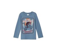 Baumwoll-Langarmshirt mit Folienprint 104/110 blau 2169348.5470.104_110