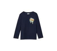 Baumwoll-Longsleeve mit Front- und Backprint 128/134 blau 2170154.5952.128_134