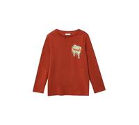 Baumwoll-Longsleeve mit Front- und Backprint 116/122 rot 2170154.3502.116_122