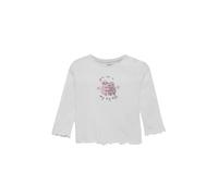 Baumwoll-Longsleeve mit Frontprint und Rollsaum 86 creme 2161437.0200.86