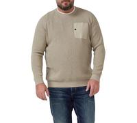 Baumwoll-Pullover mit aufgesetzter Brusttasche 4XL beige 2174096.80W0.4XL