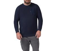 Baumwoll-Pullover mit aufgesetzter Brusttasche 5XL blau 2174096.5978.5XL