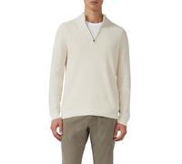 Baumwoll-Pullover mit Struktur und Troyer-Kragen M beige 2168815.9000.M