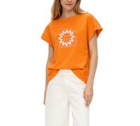 s.Oliver Baumwoll-Shirt mit überschnittenen Ärmeln und Frontprint