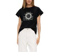 s.Oliver Baumwoll-Shirt mit überschnittenen Ärmeln und Frontprint